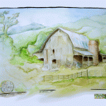 sketch of Tennessee old barn