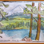 sketch of Odell Lake