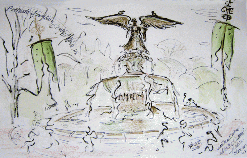 "Pigeons on Angel Wings", Bethesda Fountain, Central Park, by Kerry McFall