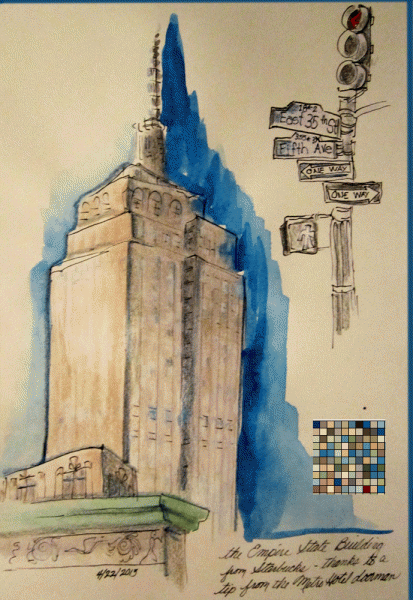 sketch of Empire State building
