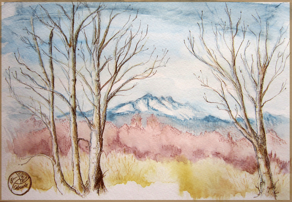 sketch of mountains