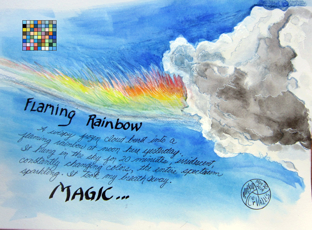 "Flaming Rainbow", mixed media by Kerry McFall