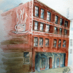 painting of JFG Building