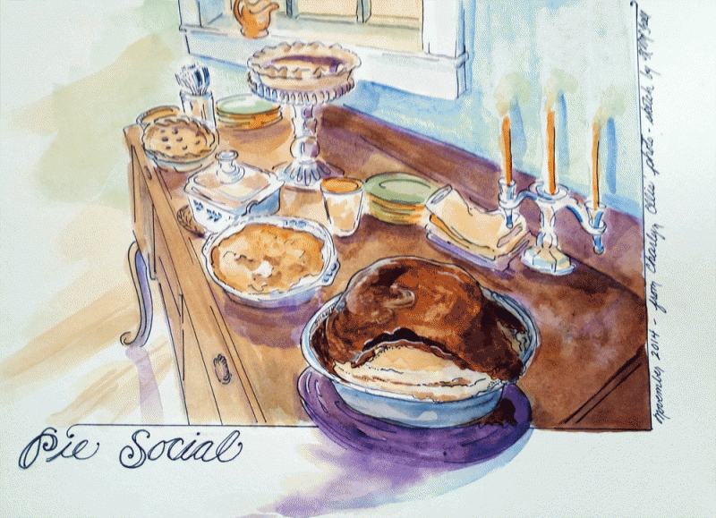 painting of pies