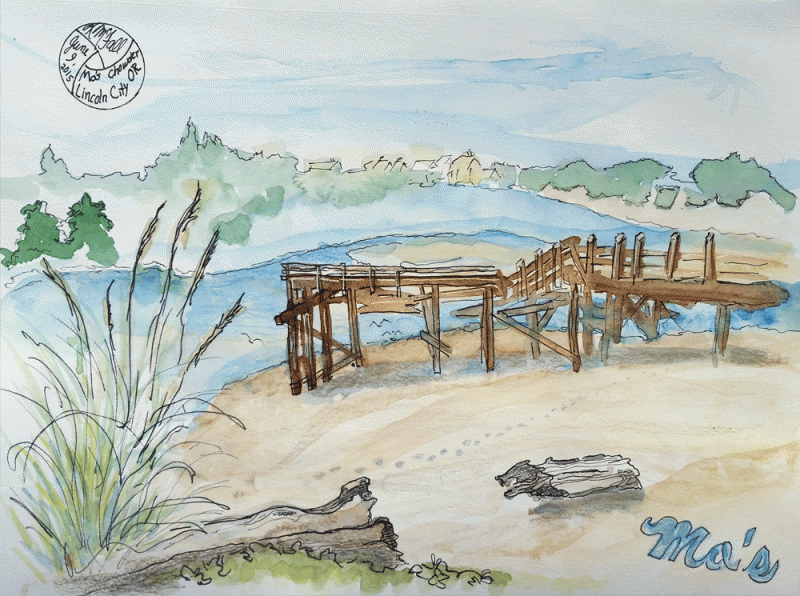 sketch of dock