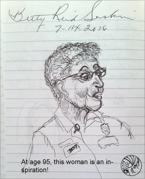 sketch of Betty Reid Siskin